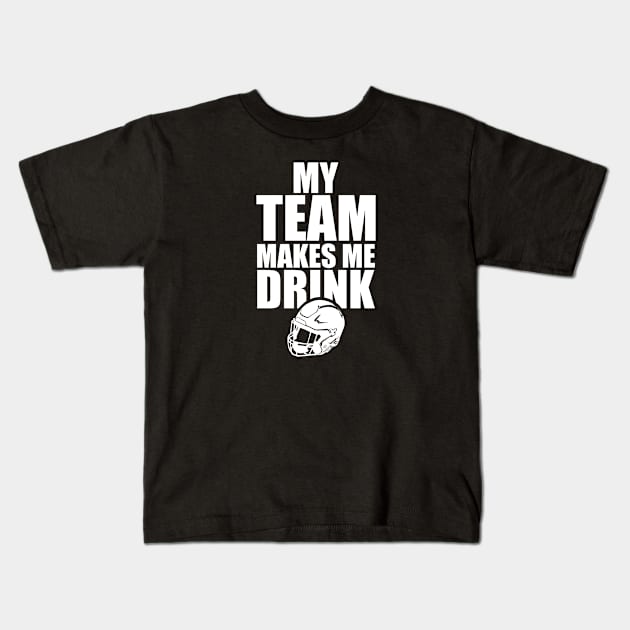 NFL Footbal Team Drink Kids T-Shirt by SillyShirts